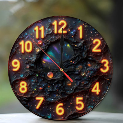 Horloge cosmique à chiffres lumineux