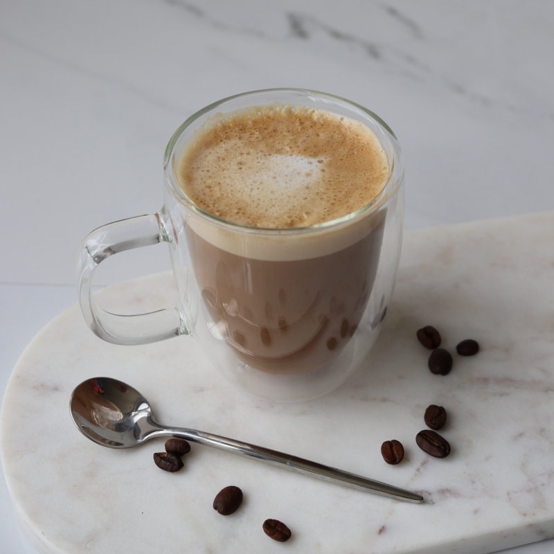 Double Wall Glass Cup With Handle, 12