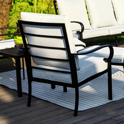 4 Piecesoutdoor Sofa Chairs With Ottomans