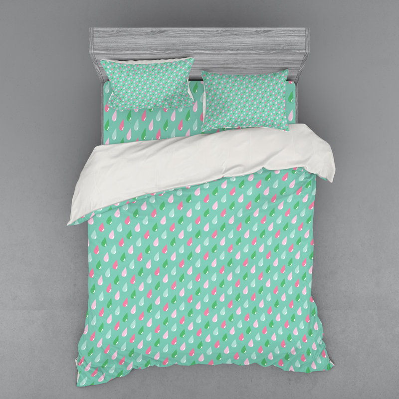Ensemble de housse de couette d’image fille amusante pour enfants, Housse de couette grand + 3 pièces supplémentair