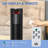 HOMCOM Freestanding Tower Fan Cooling For Bedroom With 3 Speed, 12H Timer, Oscillating, LED Panel, Remote Controller, Black