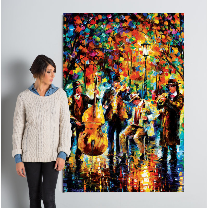 " Glowing Music " by Leonid Afremov, 60" H x 40" W, Wrapped Canvas, No Frame