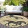 Machine Washable Indoor/Outdoor Cinead ACN1717 Gold Rug