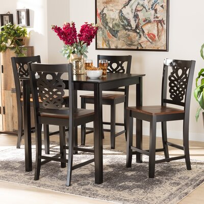 Beadie 5 - Piece Counter Height Dining Set -  Red Barrel StudioÂ®, 0430D767654D469F879FFECC31EB495F