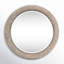 Miroir mural rond en bois massif Lana