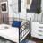 Metal Daybed Frame, Multifunctional Bed With Headboard, Day Bed