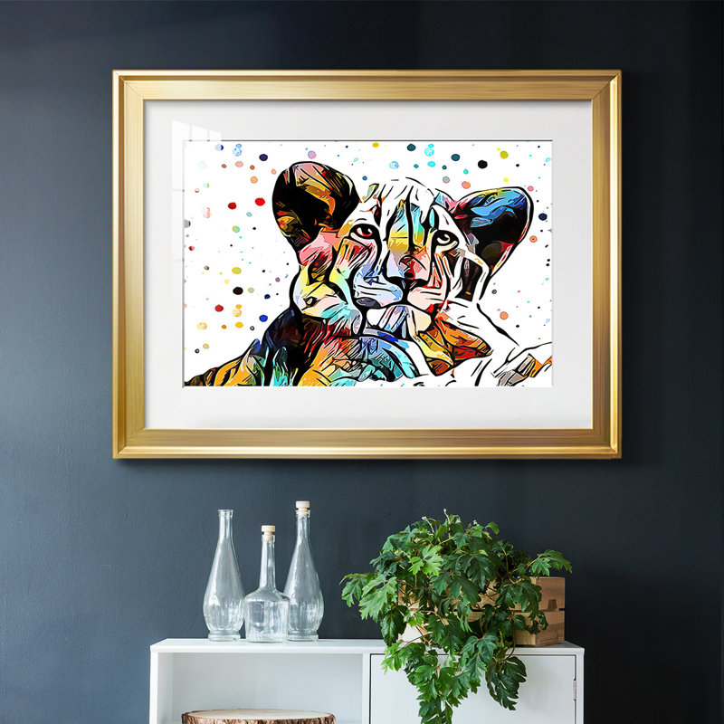 Motley Crew In Color I, impression sur papier, Or, H 27 po x l 39 po x P 1,5 po