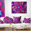 Coussin lombaire floral à fleurs fractales-30735266