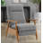 Wood Arm Push Back Recliner-199656854