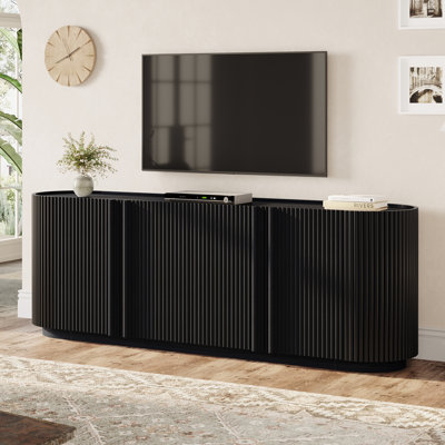 Fluted TV Stands & Entertainment Centers, MDF Modern Home Console
