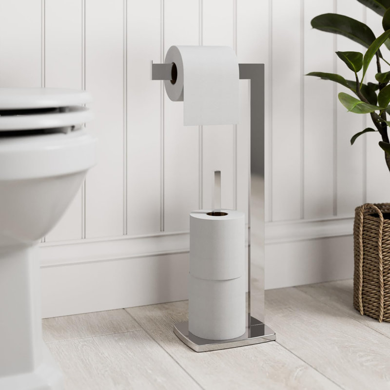 Free Standing Toilet Paper Holder, Chrome