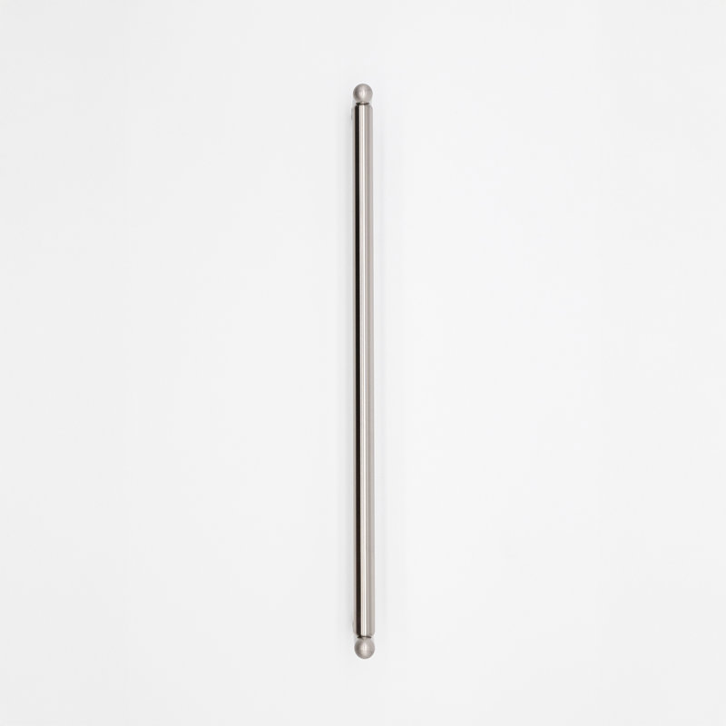 Knurled Brass Appliance Pull, 18", Satin Nickel