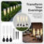 Paquet de 8 lumières à roseaux solaires pour l'extérieur, lumières de piquet de jardin chaudes et lumineuses, imperméable IP65, allumage / extinction automatique, allée et patio