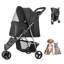 Poussette pour chien pliable pour animaux 3 roues avec frein jusqu'à 35 lb