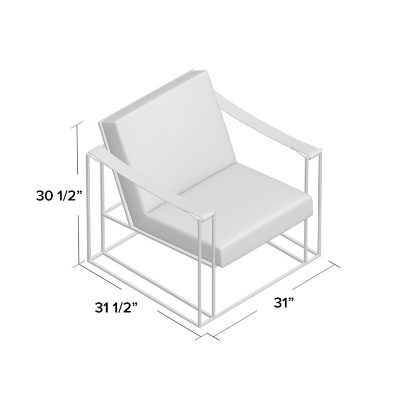 Dekker 31" Wide Top Grain Leather Armchair, 361-012