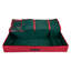 Sac de rangement de décoration de Noël 24 po rouge et vert avec couvercle transparent transparent