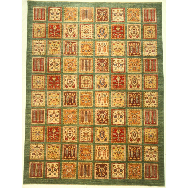 Hand Knotted Geometric Rug