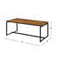 Table basse rectangulaire et ensemble de table de bout