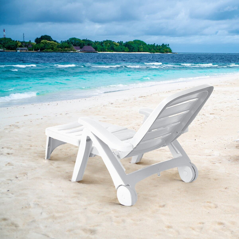 186 cm Long Reclining Single Chaise, White