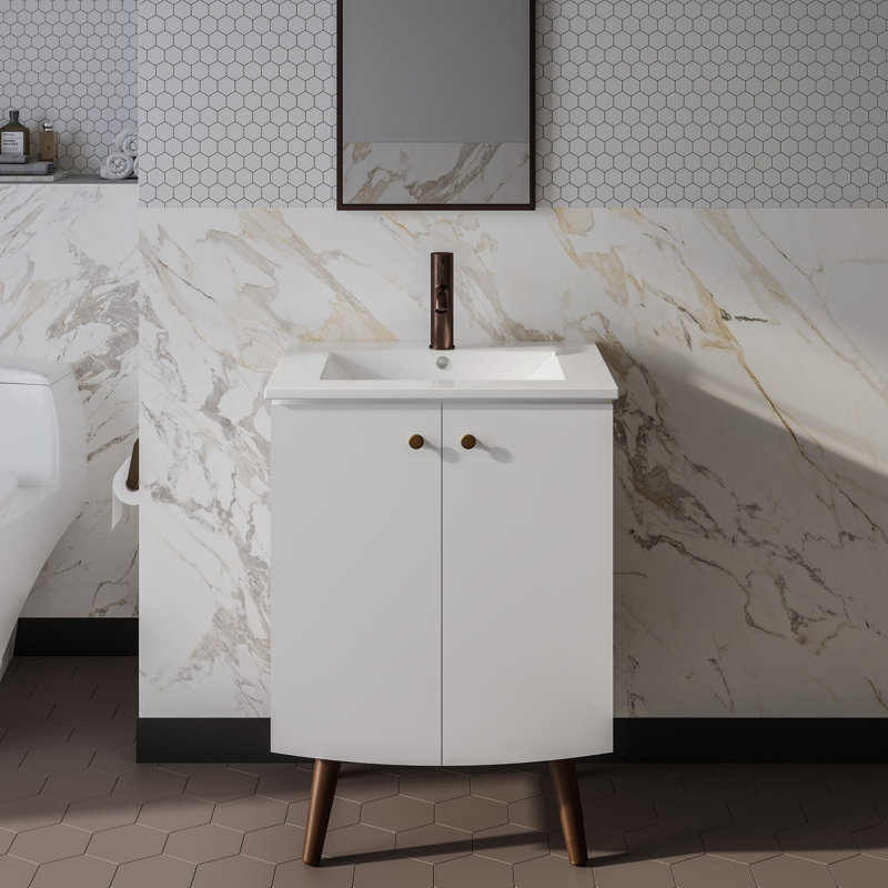 Meuble-lavabo blanc 24 po Manoir