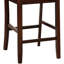 Salle à manger brun foncé foncé - Table ronde en bois massif de style contemporain avec rallonge et 4 chaises d'appoint