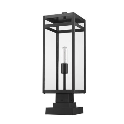 Sylmar Stained Glass Transparent Pier Mount Light Post Lantern