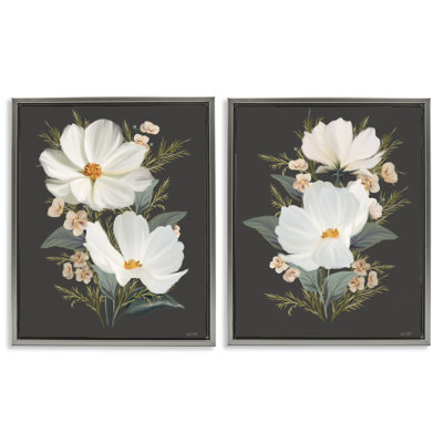 Ensemble de 2 cadres flottants Vintage Lace Cosmos, design par House Fenway