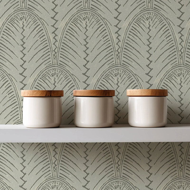 Fountain Fan - Wallpaper, Sandstone, Peel & Stick, Self-adhesive