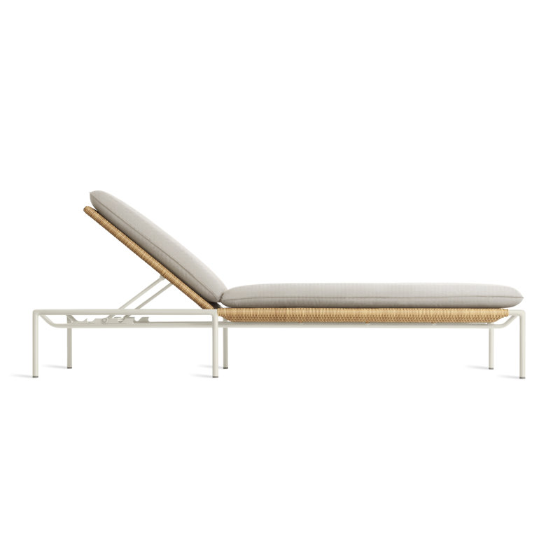 Dog Days Outdoor Chaise Lounge, White, Sunbrella Linen