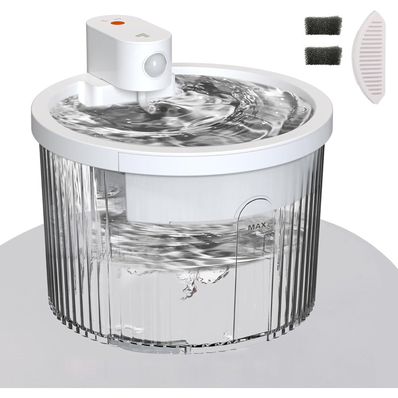 Distributeur d'eau pour chien sans fil Sharper Image Auroraflow, blanc, 2 L