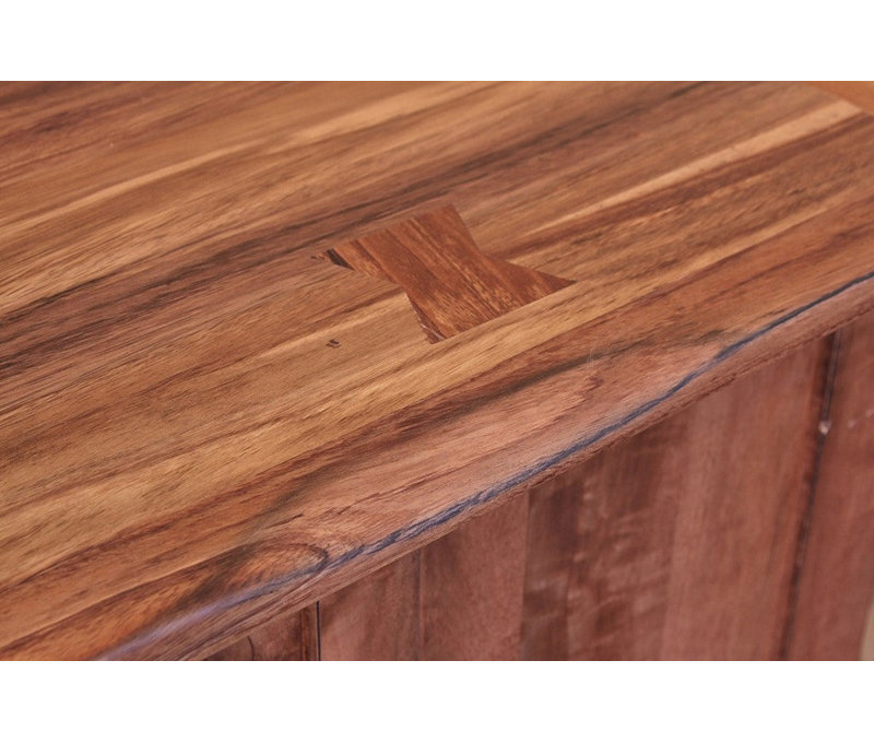 Granville Rustic Brown Solid Wood Kitchen Island