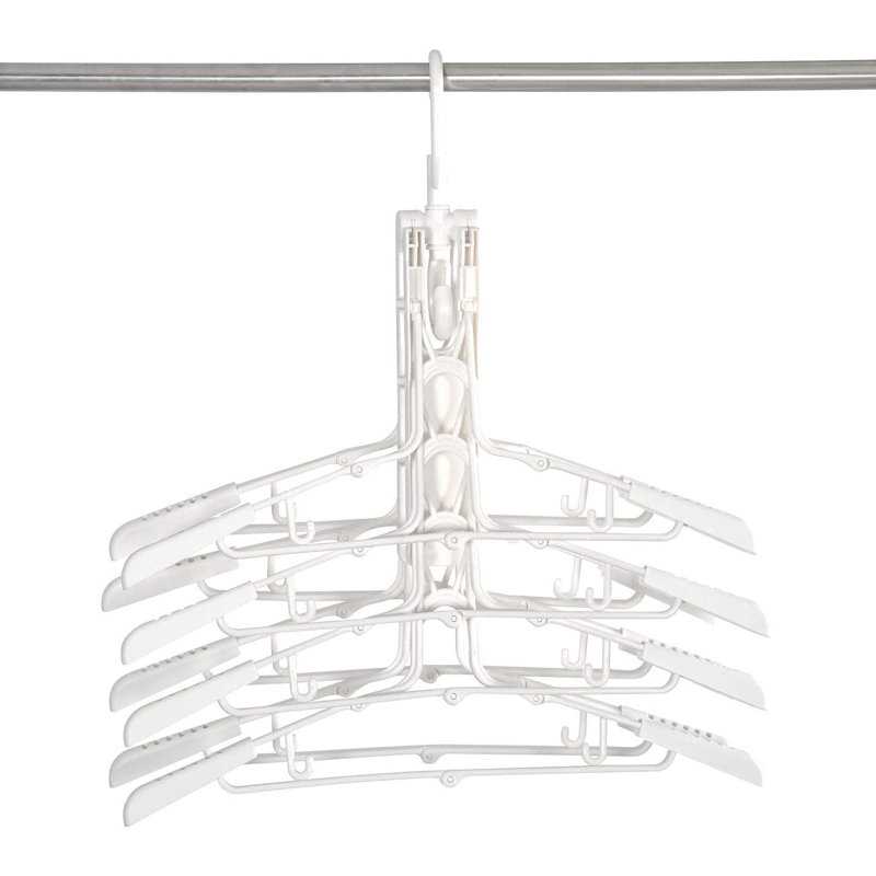 Kingswood Plastic Non-Slip Multi-Layer Hanger for Suit/Coat, White