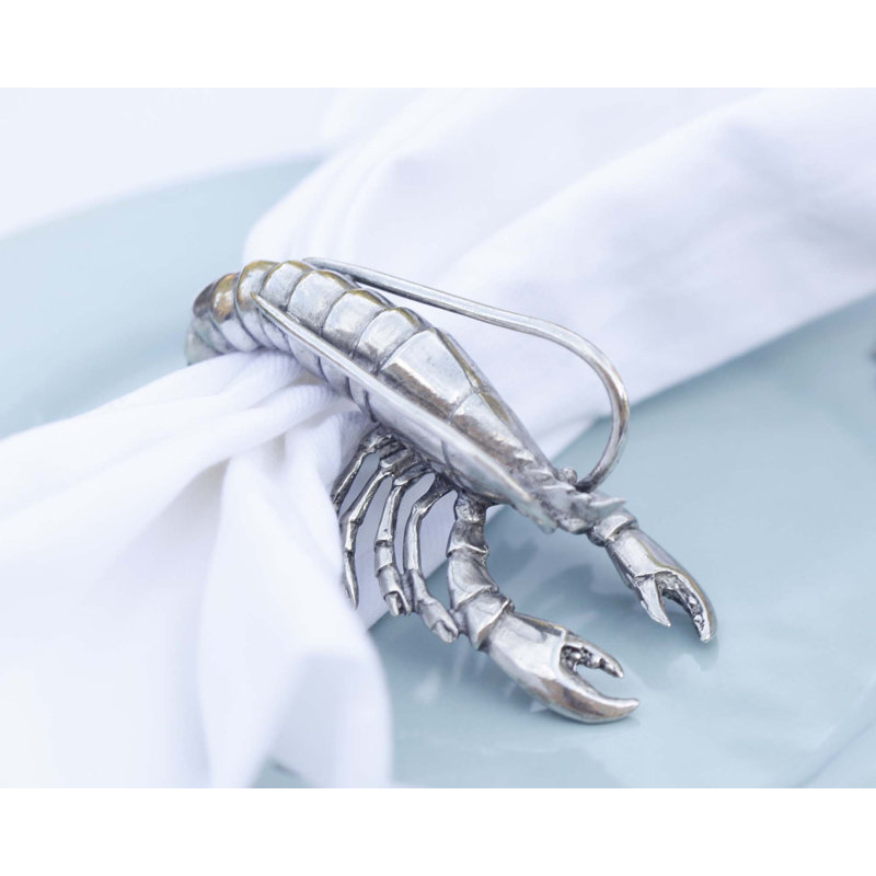 Sea and Shore Pewter Prawn Napkin Ring