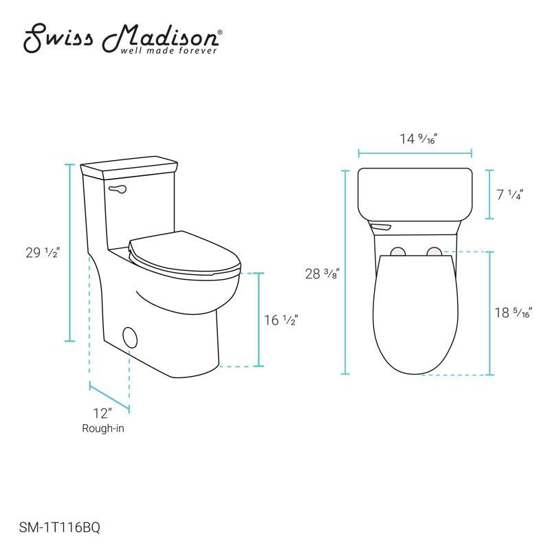 Toilette une pièce Classe, Gauche, Bisque
