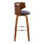 Tabouret de bar Mid-Century moderne à hauteur fixe avec pivot