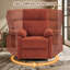 Fauteuil inclinable à bascule pivotant à 360 degrés pour adultes, conception compacte pour petits espaces, revêtu de velours côtelé pour un confort ultime-134385108