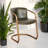 Kokou Leather Dining Chair In Emerald Green