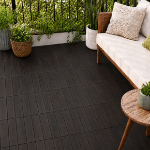 Carreau de terrasse en bois 12 po x 12 po (Ensemble de 20)