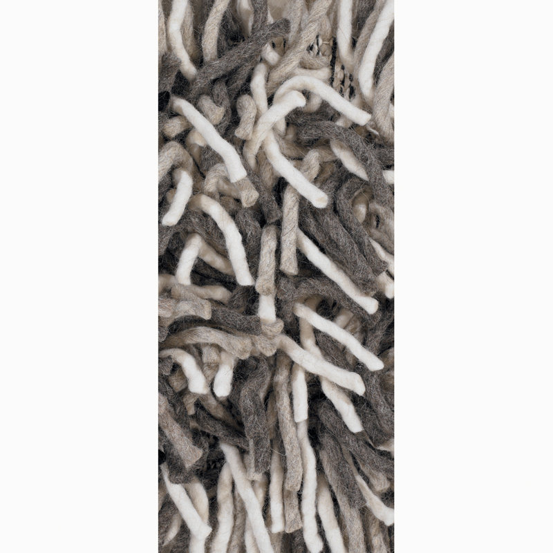 Big Jos White/Gray Area Rug, Rectangle 5' x 7'6"