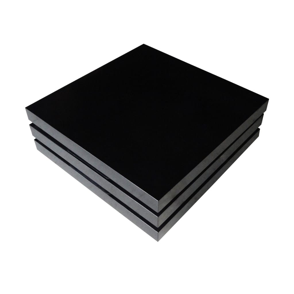 Ebern Designs Coffee Table 3 Tiers High Gloss White