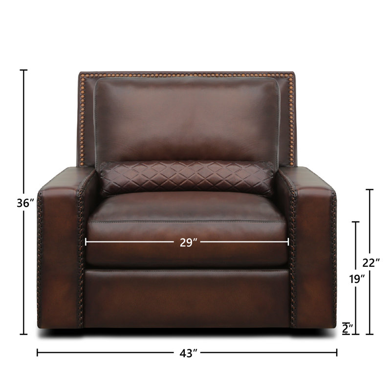 Urban Cowboy Leather Swivel Chair And A Half, Nutmeg, Polo (Maestro Artisano)