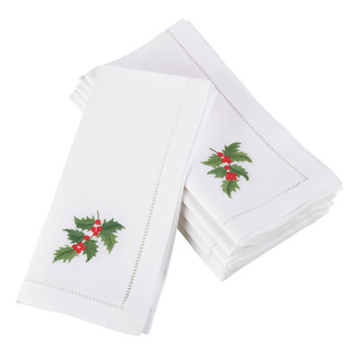 Villasenor Cotton Embroidered Square Napkin