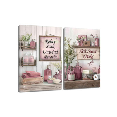 2 Piece Wrapped Canvas Wall Art