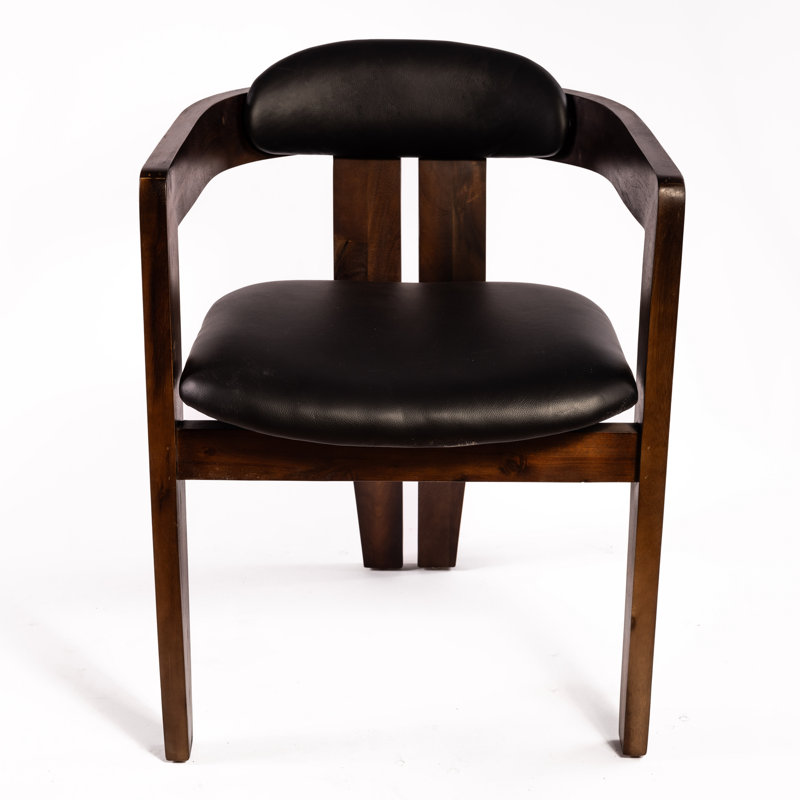 Serena Upholstered Arm Chair, Black, Brown
