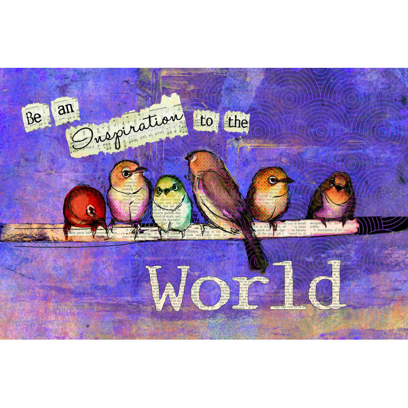 «Inspiration Birdies on Wire», impression sur toile tendue, H 8 po x l 12 po