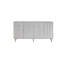 Buffet moderne moderne laqué gris à 4 portes