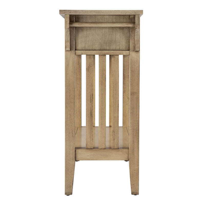 Larina Burl 2- Drawer Console Table, Beige