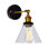 7'' Modern Black & Gold Wall Sconce for Bedroom, Hallway, Entryway – 1 Light E26 – LED Compatible
