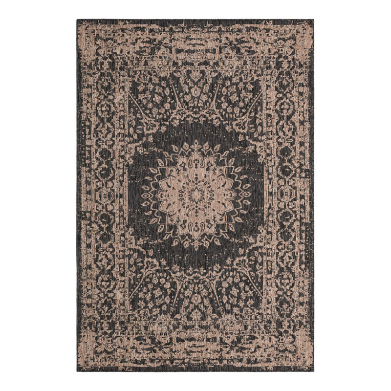 Tapis intérieur / extérieur Ornate Lamotte, Rectangle 6 pi 1 po x 9 pi