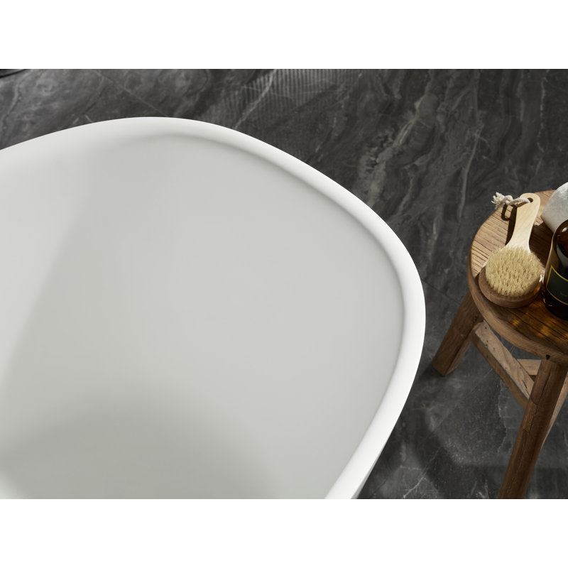 55.12'' x 27.56'' Soaking Solid Surface Bathtub